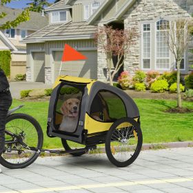 Dog Bike Trailer (Option: Yellow-860x230x640 mm)
