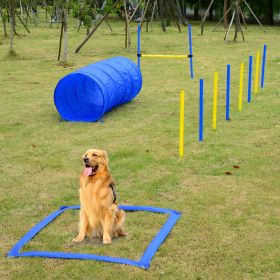 Backyard Competitive Dog Agility Training Kit Obstacle Course Equipment (Option: Blue-740x640x95 mm)