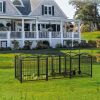 Dog Playpen Indoor 24 inch 8 Panels Metal Dog Fence Outdoor Exercise Pen with Doors