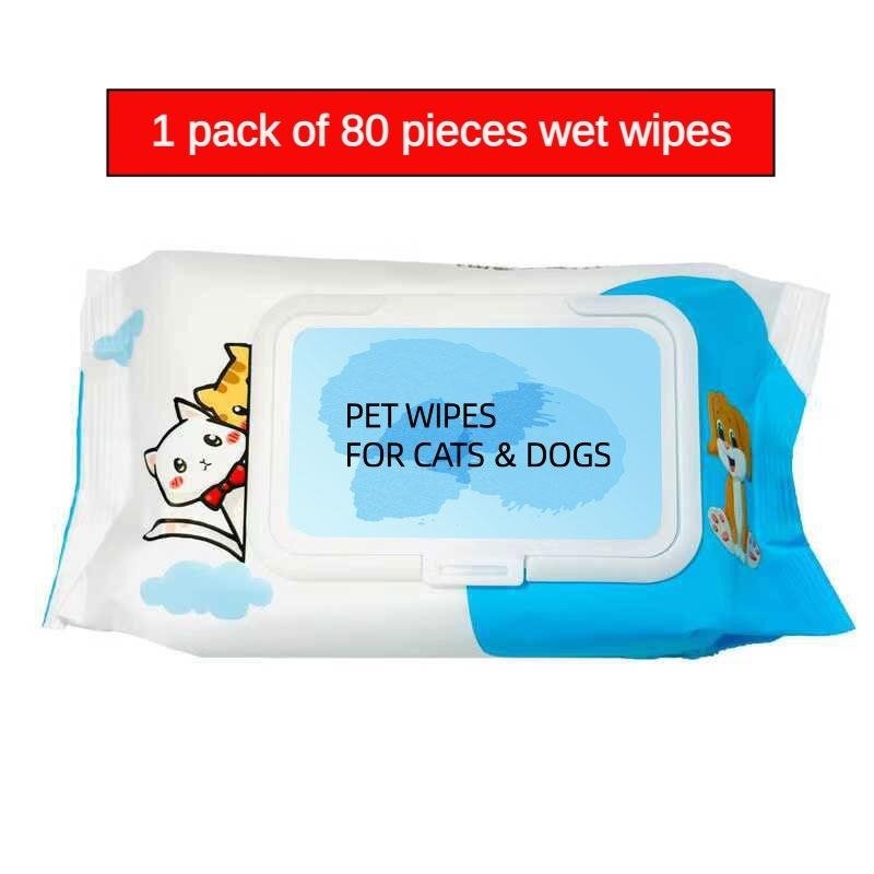 Dog Pet Wet Wipes For Paws And Butt, EarsEyes  Plant-based Pet Wipes, Unscented DogWipes, Cleaning Deodorizing, Paw Wipes ForDogs Cats Pets (Option: 1PCS)