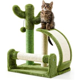 Cactus Shape Natural Sisal Rope Easy To Assemble Green Cat Scratching Post (Option: 4Scratchers)