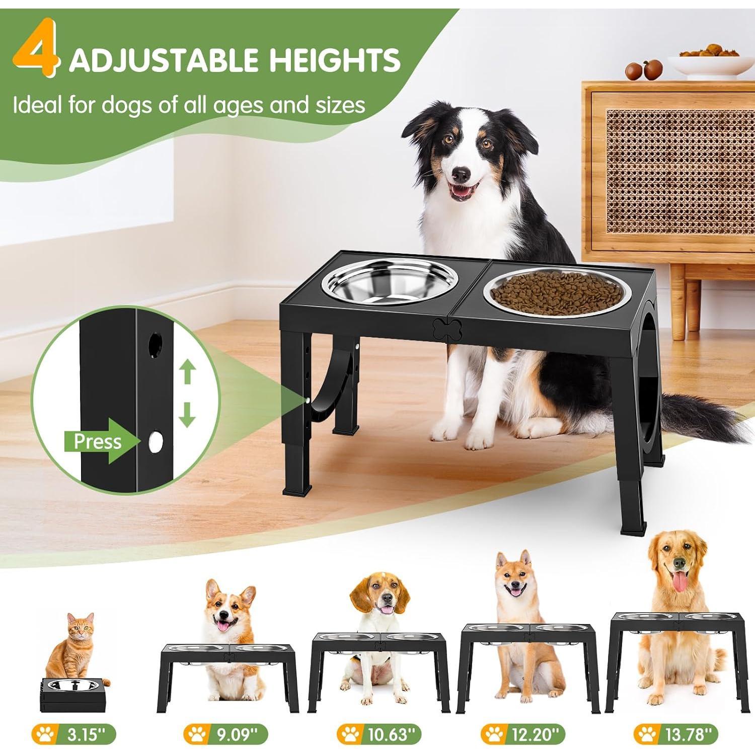 Xia Z Fashion Pet Products Black Dog Bowl Holder (Option: Black)