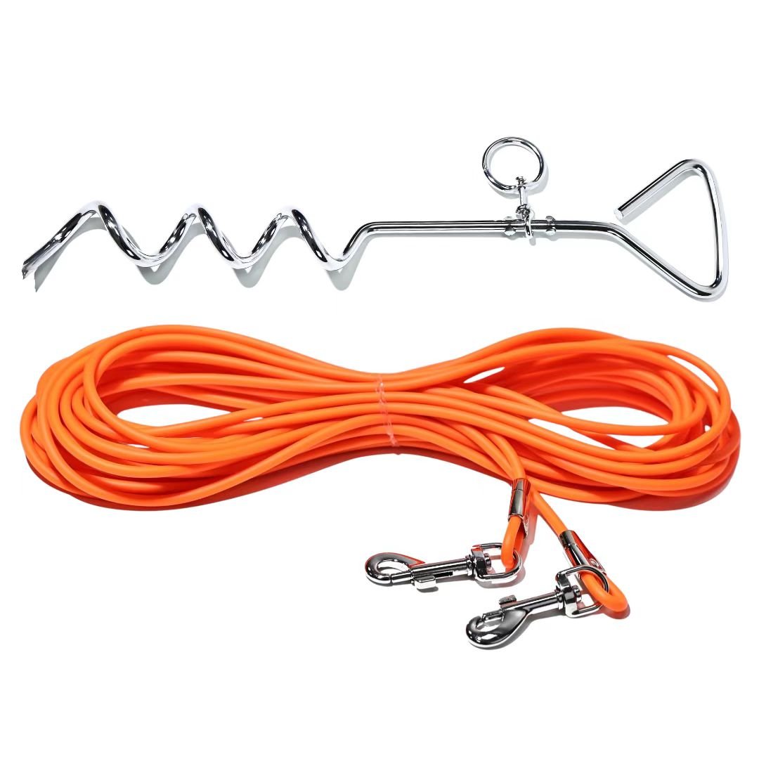 Ground Stake Fixed Dog Leash Allows Your Beloved Dog To Play More Freely (Option: Orange-9M)