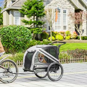 2-in-1 Pet Bike Trailer for Small Dogs (Option: Grey-810x250x625 mm)